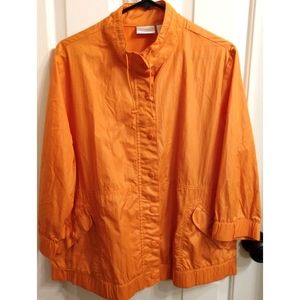 Chicos Zenergy Orange Windbreaker Jacket Sz 3